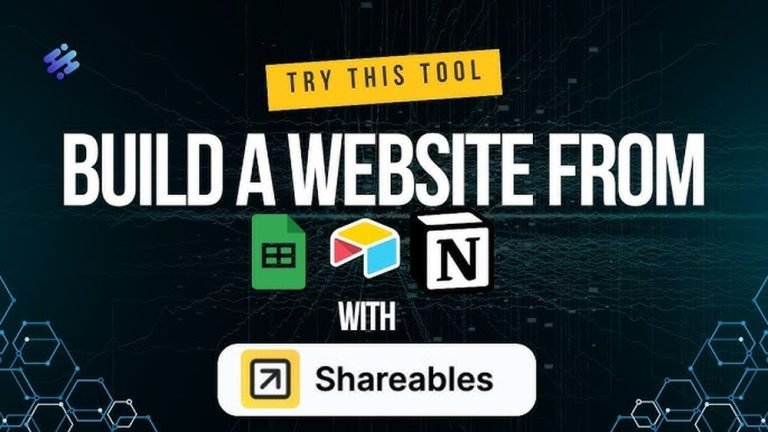 Build Websites from Notion Airtable Or Google Sheets